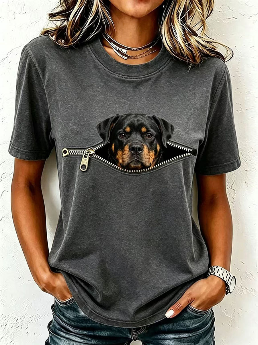 T-shirt Lovely Rottweiler pour femme