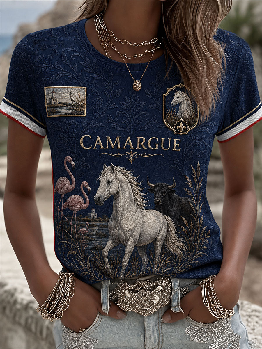 T-shirt Camargue à manches courtes Femme
