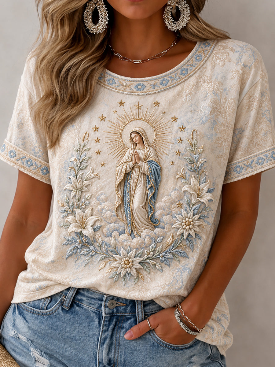 T-shirt pour femmes représentant l’Assomption de Marie
