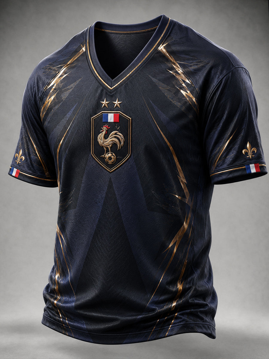 T-shirt col en V France Football pour homme