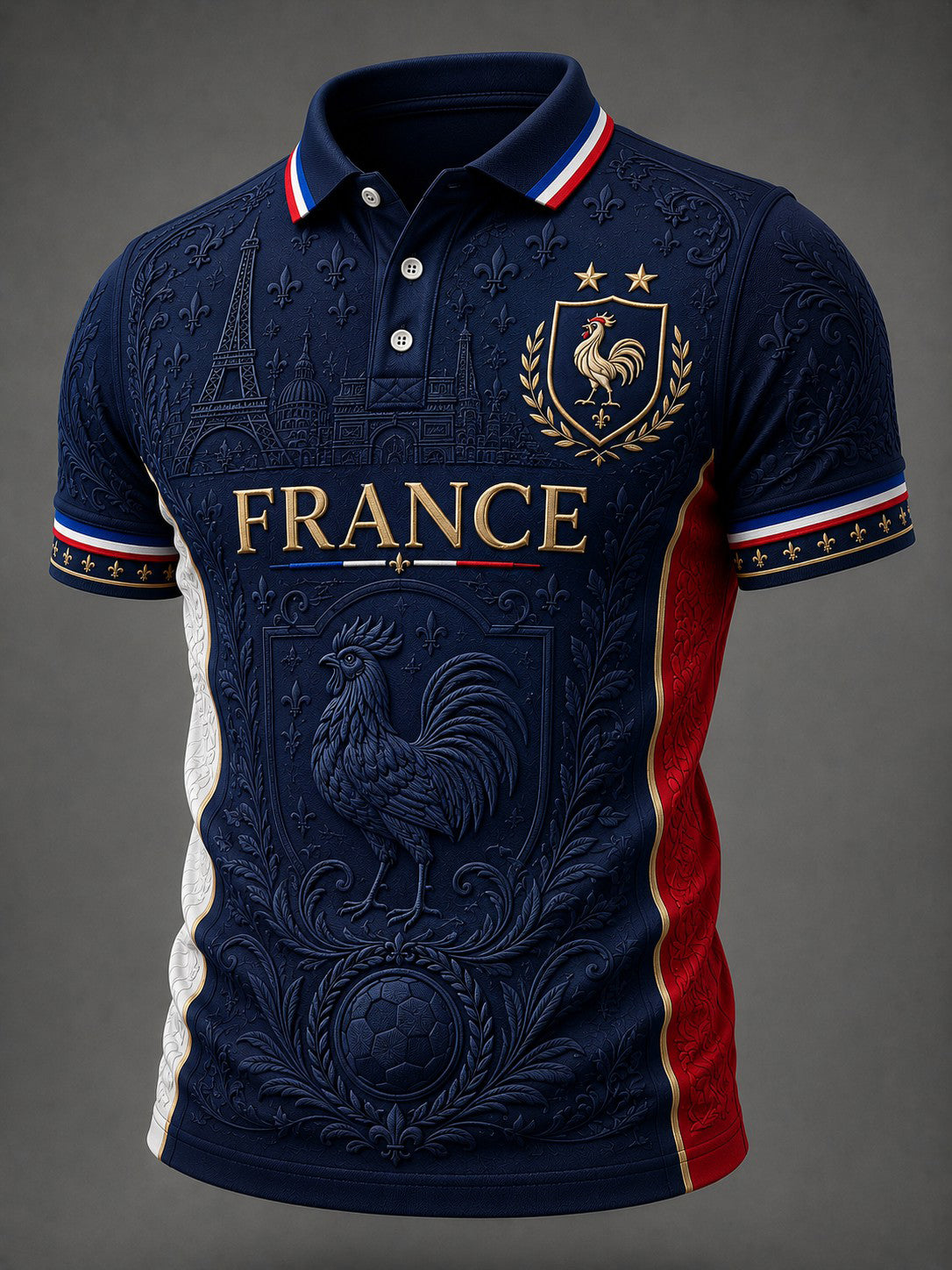 Chemise pour hommes imprimée France Football