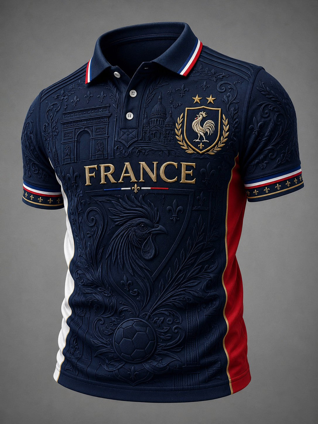 Chemise pour hommes imprimée France Football