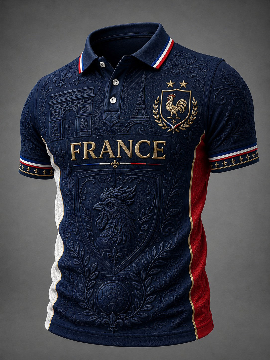 Chemise pour hommes imprimée France Football