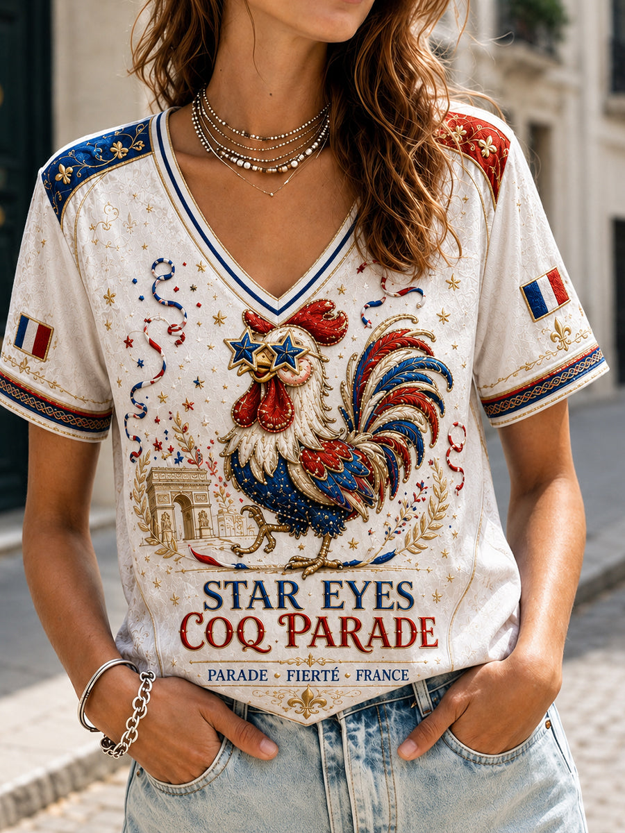 T-shirt imprimé pour femme France Football Lover Aart