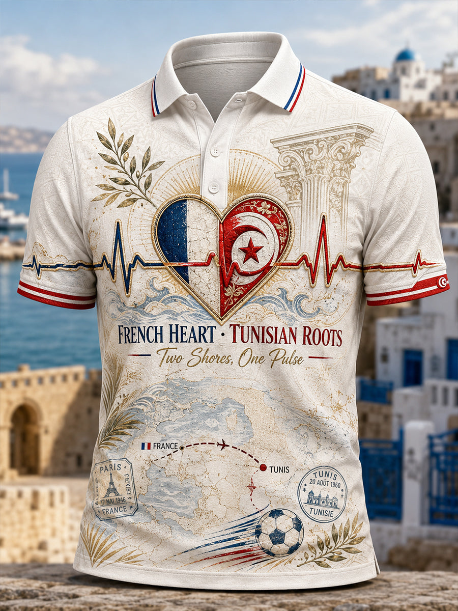 Chemise à manches courtes FRENCH HEART · TUNISIAN ROOTS pour homme