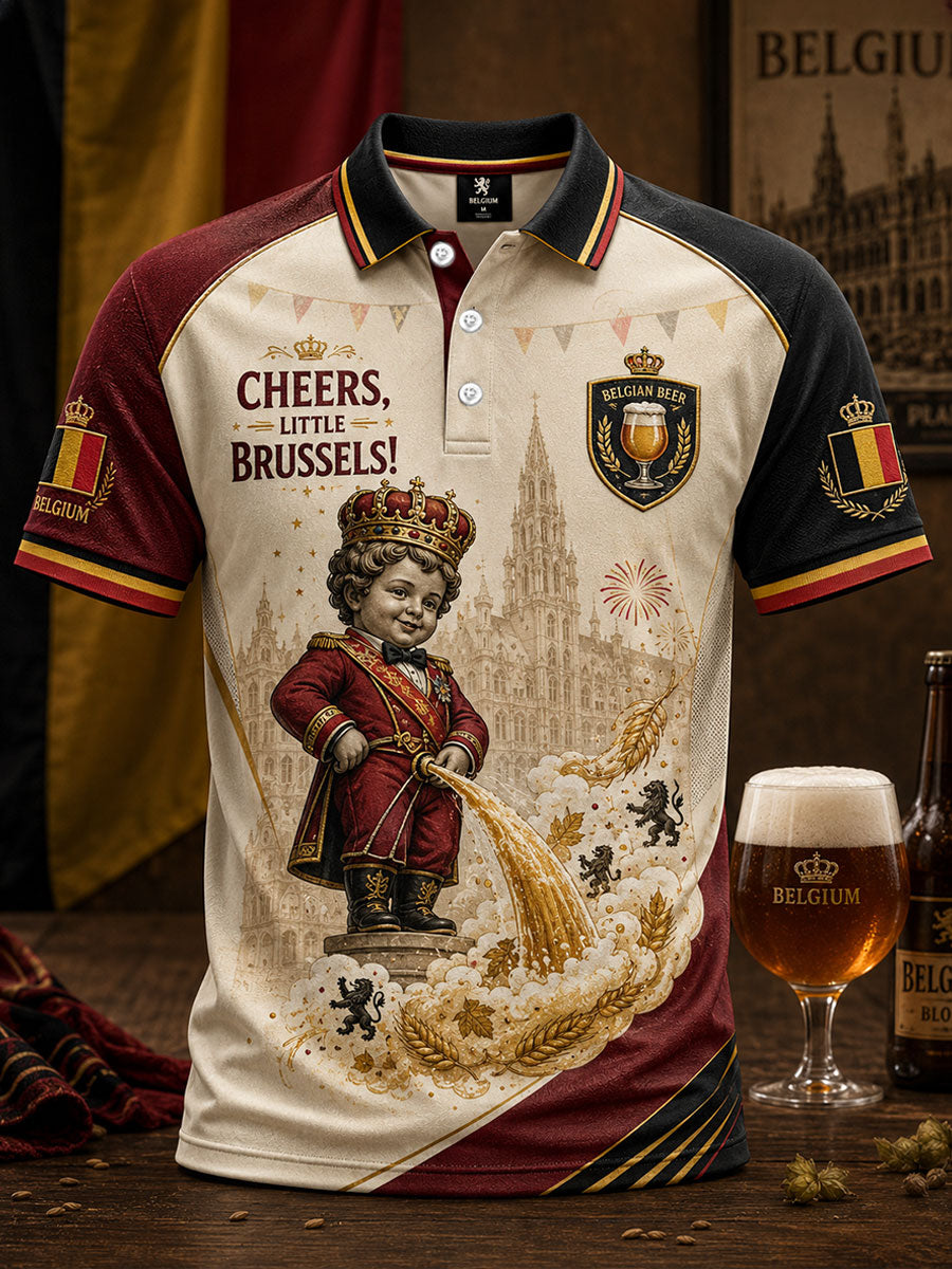 Hauts décontractés Belguim National Day Art Printed pour hommes