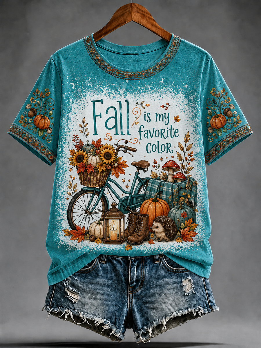L'automne des femmes est mon t-shirt à manches courtes de couleur préférée