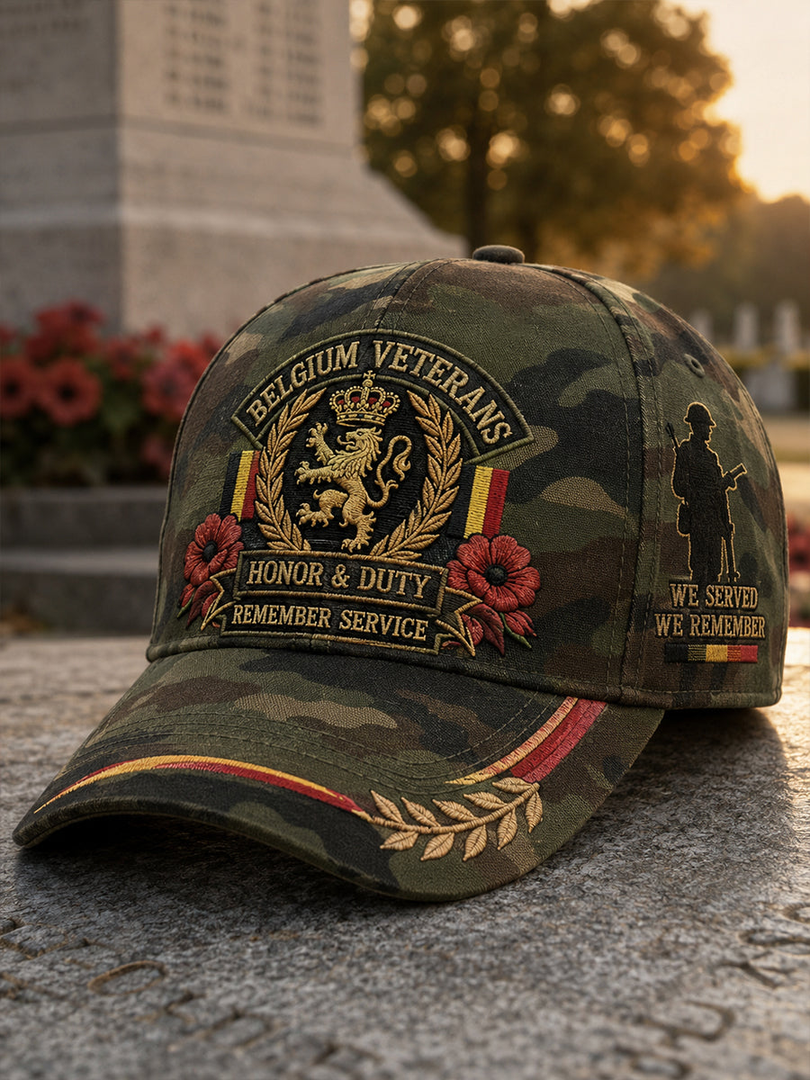 Chapeau de camouflage des hommes avec imprimé graphique commémoratif vétéran