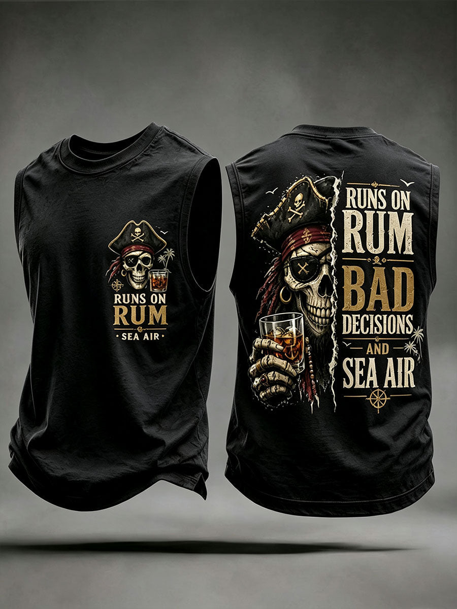 Les hommes 'Runs Sur Le Rhum, Les Mauvaises Décisions Et Sea Air' Gilets