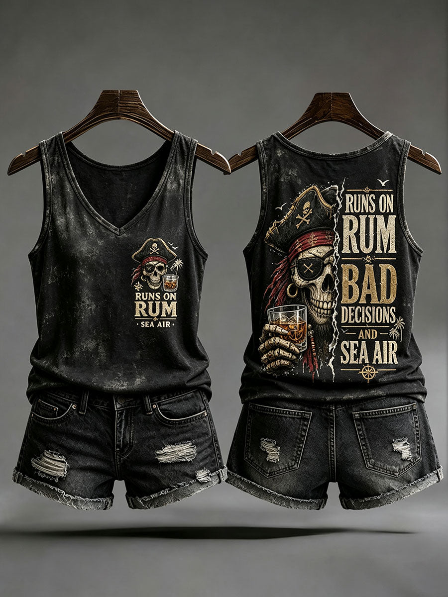 Les femmes 'Runs Sur Le Rhum, Les Mauvaises Décisions Et Sea Air' Gilets