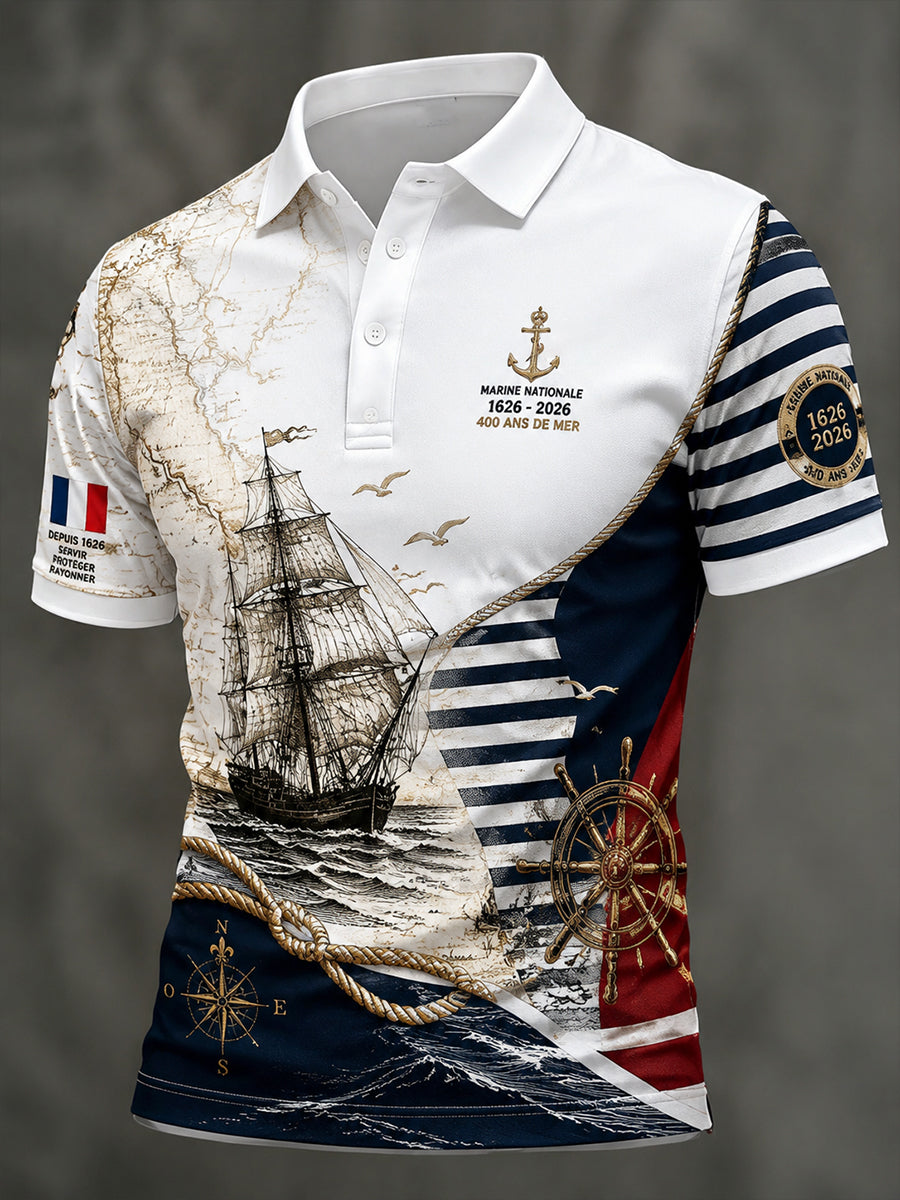 T-shirt manches courtes bleu marine pour homme