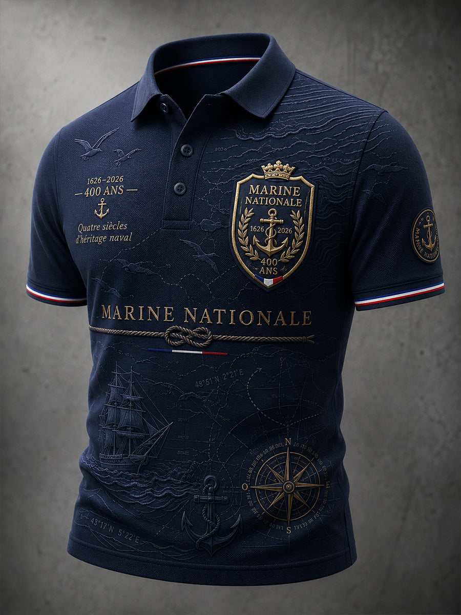 T-shirt manches courtes bleu marine pour homme