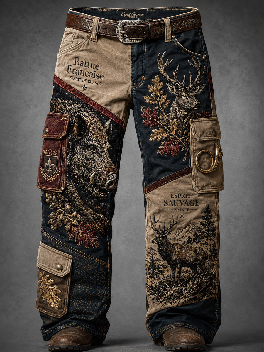 Pantalon de travail décontracté pour la saison de chasse à la française, modèle homme