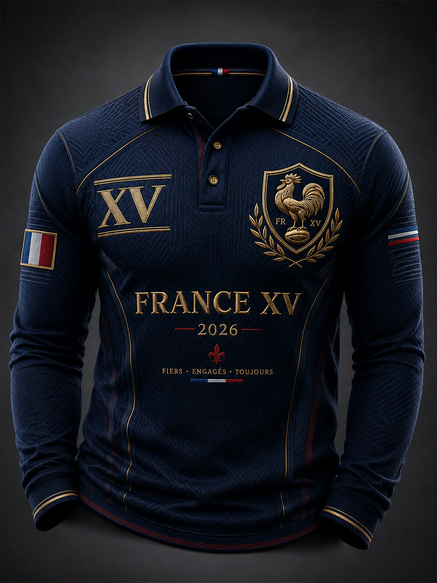 T-shirt à manches longues French Rugby Waffle Homme