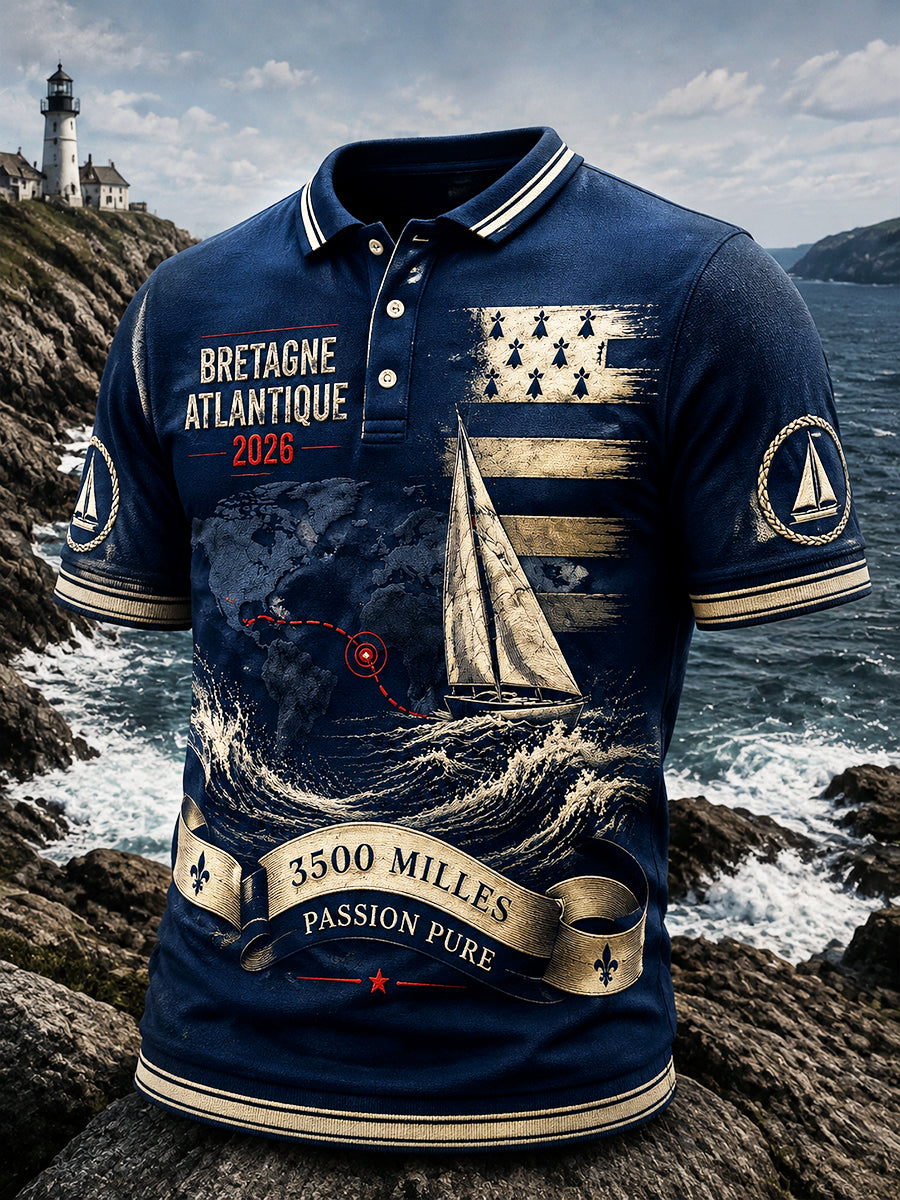 Polo Décontracté Homme 'Route du Rhum' Bretagne Française