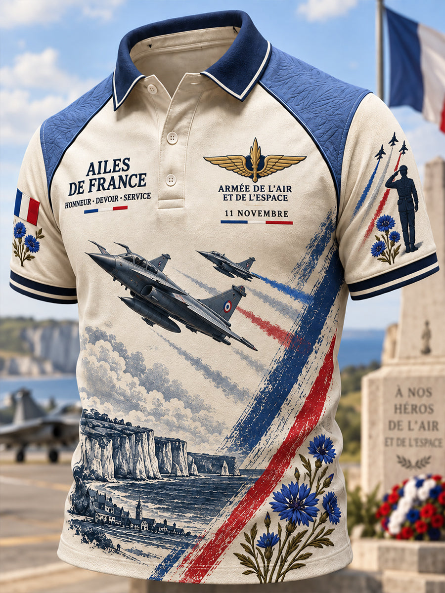 Chemise à manches courtes pour la commémoration de la Journée du Souvenir des anciens combattants en France