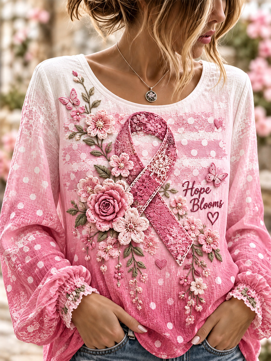 Chemise en coton et lin pour la lutte des femmes contre le cancer du sein