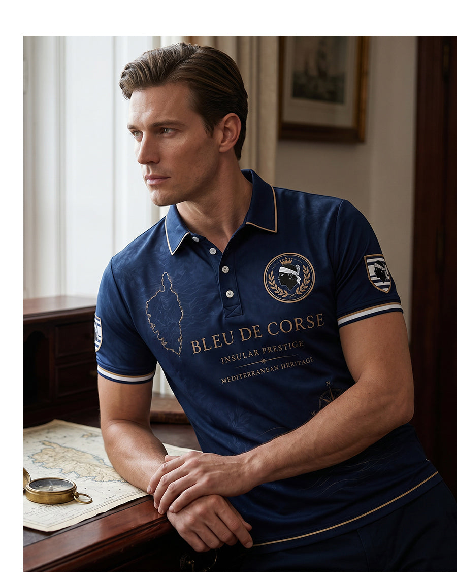 Chemise pour homme à imprimé du drapeau de la Corse
