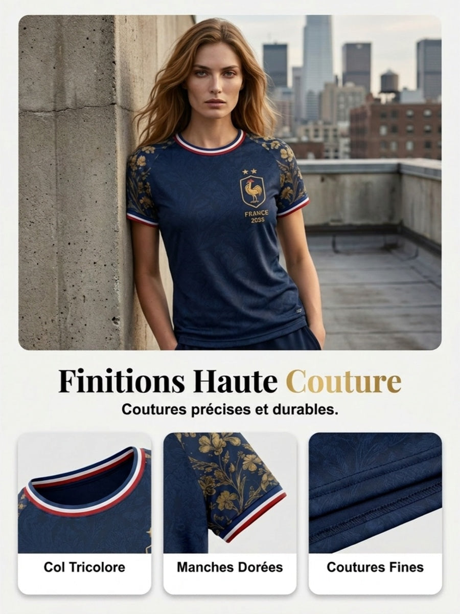 T-shirt à manches courtes France Football pour femme
