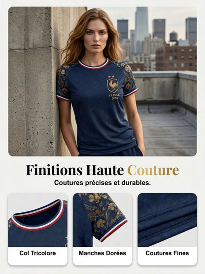 T-shirt à manches courtes France Football pour femme