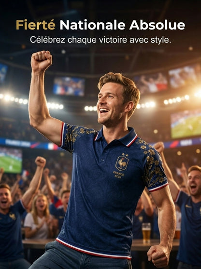 Polo homme imprimé France Football
