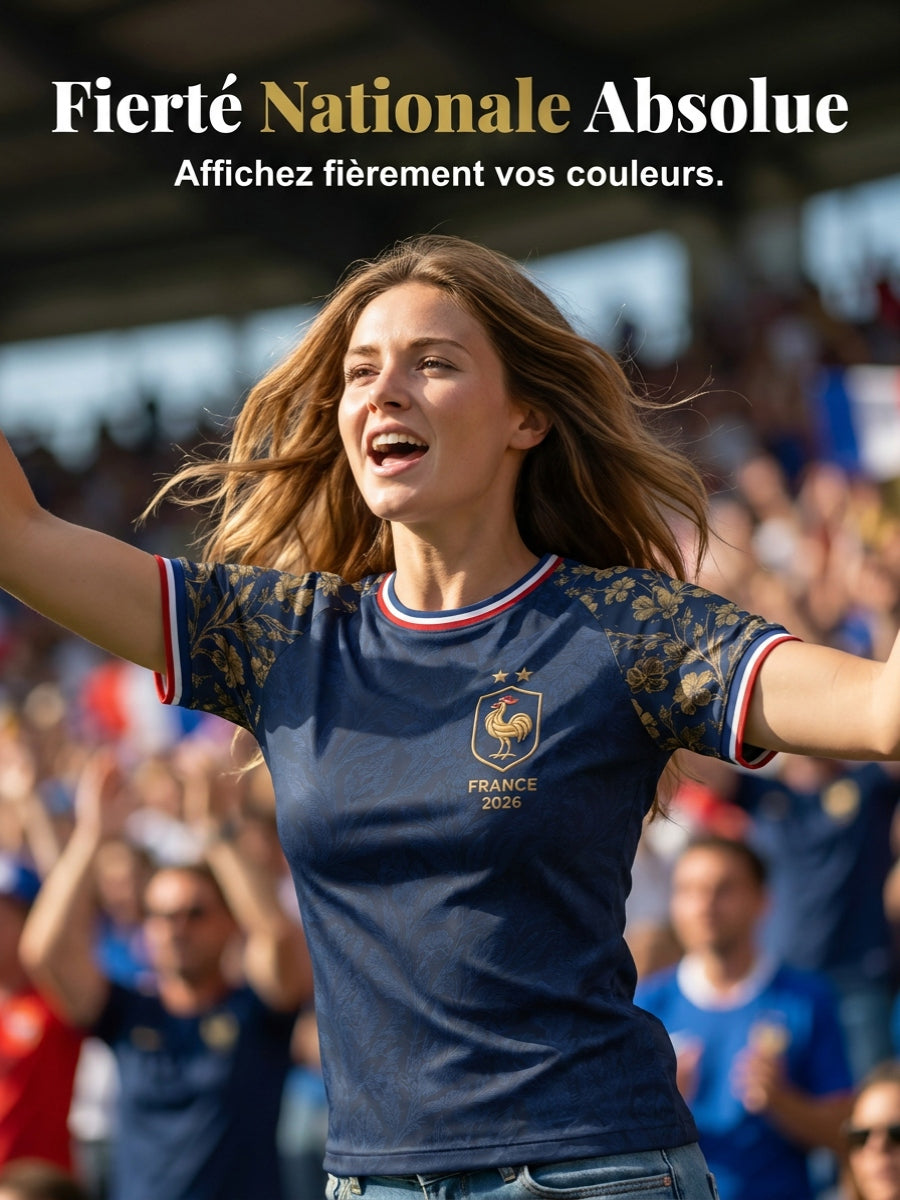 T-shirt à manches courtes France Football pour femme