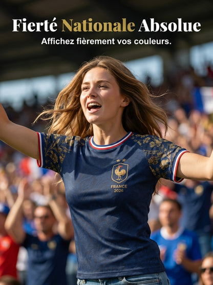 T-shirt à manches courtes France Football pour femme