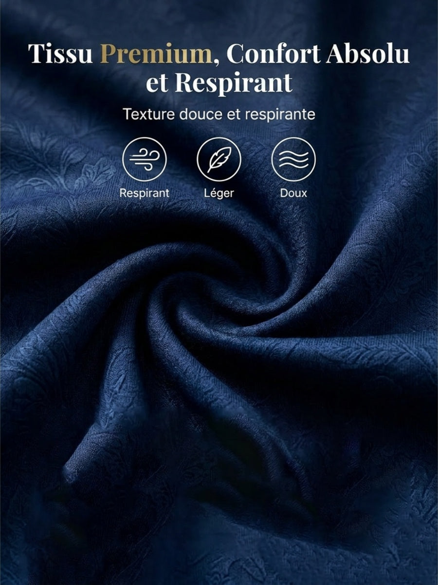 Chemise en lin à col V pour femme, motif France Football