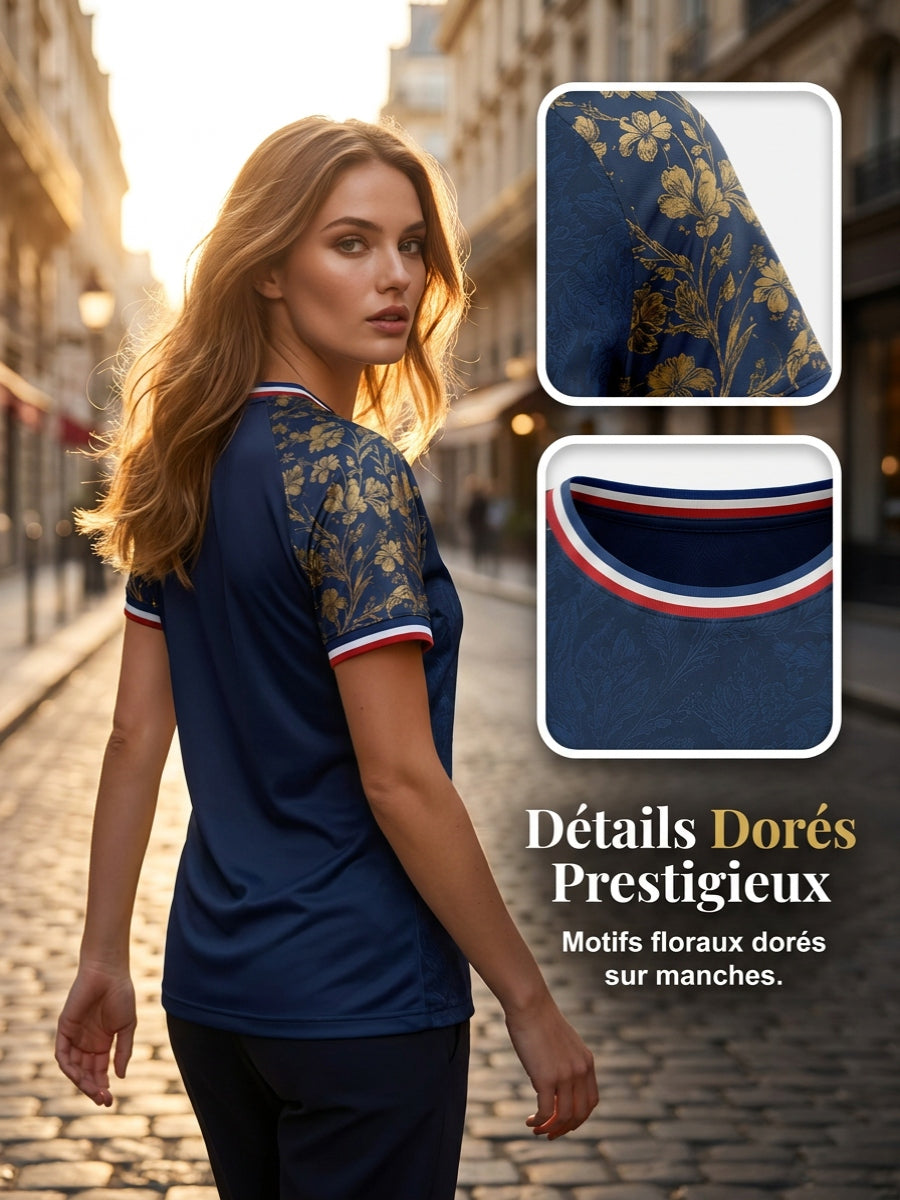 T-shirt à manches courtes France Football pour femme