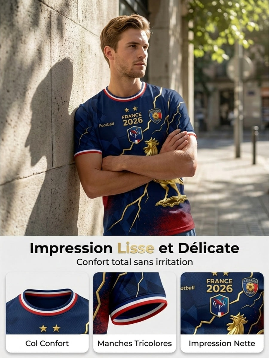 T-shirt manches courtes France Football pour homme