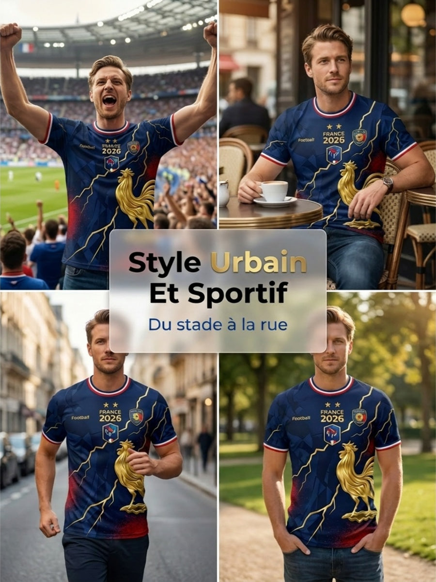 T-shirt manches courtes France Football pour homme