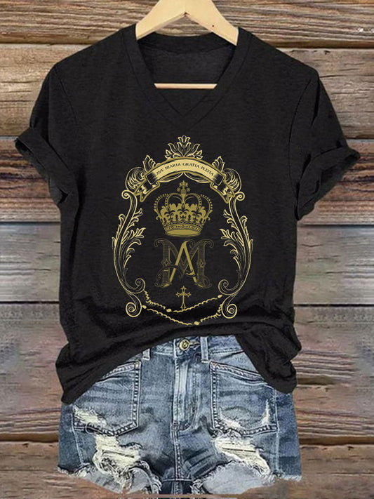 T-shirt imprimé catholique pour femmes