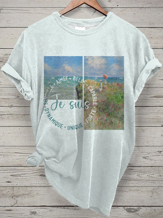 T-shirt Je suis Claude Monet Painting Femme