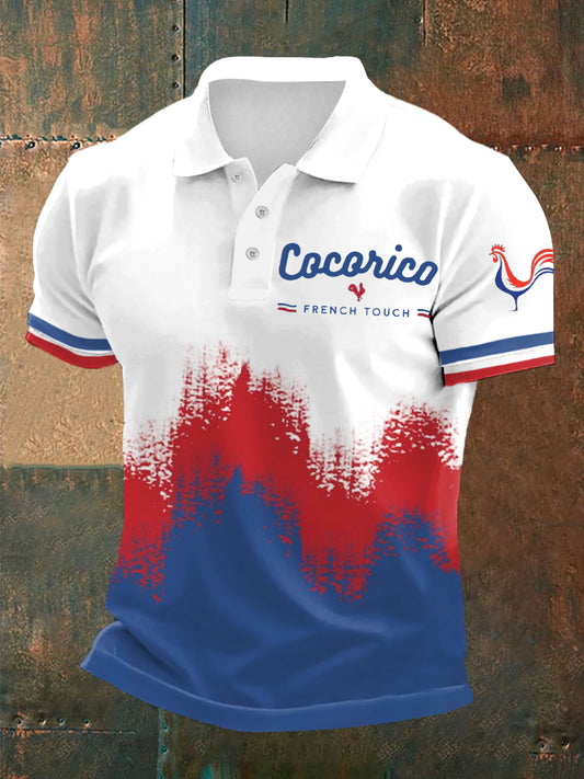Polo à manches courtes imprimé Cocorico Homme