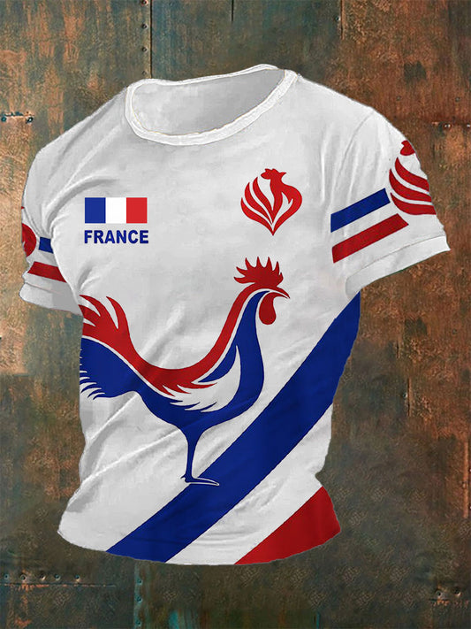 T-shirt imprimé France Le Coq Gaulois Homme