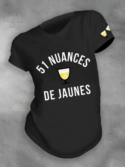 T-shirt imprimé France 51 Kind of Yellow pour femme