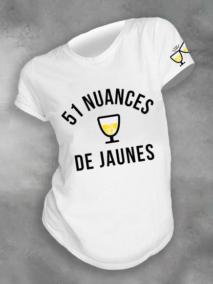 T-shirt imprimé France 51 Kind of Yellow pour femme