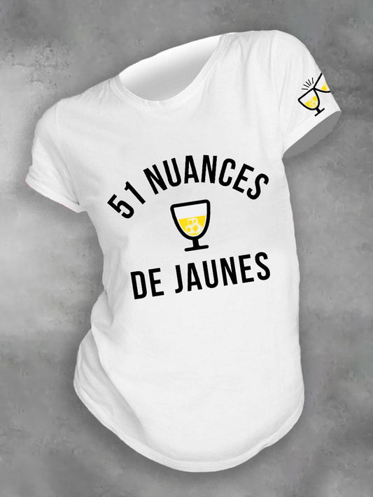 T-shirt imprimé France 51 Kind of Yellow pour femme
