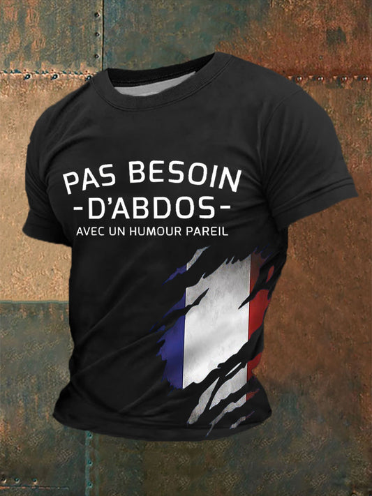 T-shirt Pas besoin d'abdos Homme