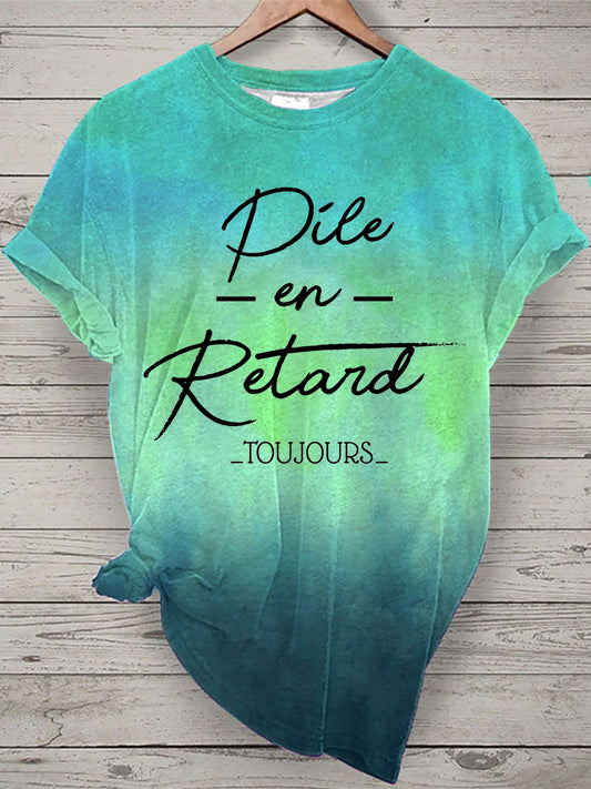 T-shirt à manches courtes Pile En Retard Femme