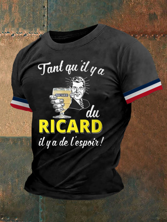 T-shirt à manches courtes Tant Qu'il Y A Du Ricard Il Y A De L'espoir Homme
