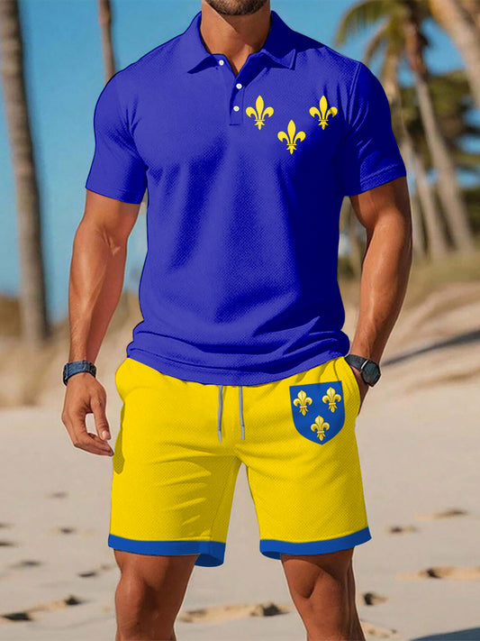 Polo Homme Imprimé Drapeau Île-de-France