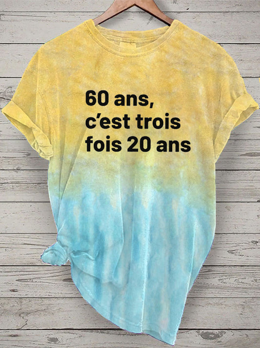 T-shirt Trois fois 20 ans noir Femme