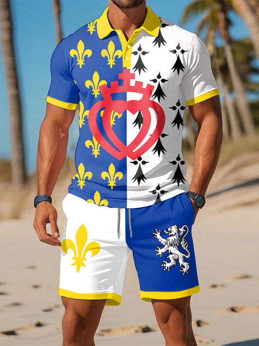 Ensembles Polo à imprimé drapeau Pays de la Loire Homme