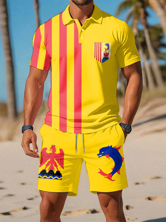 Polo Homme Imprimé Drapeau Provence-Alpes-Côte d'Azur