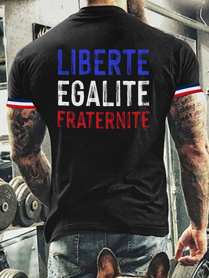 T-shirt à manches courtes Liberte Egalite Fraternite Homme