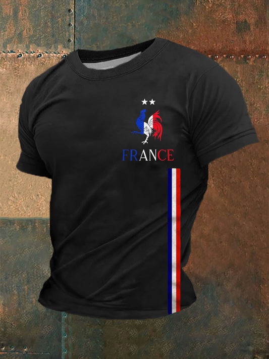 T-shirt imprimé à manches courtes Le Coq gaulois Homme