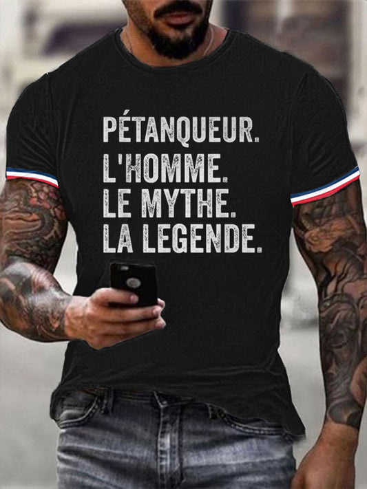 T-shirt manches courtes Pétanqueur L'homme La Legende Homme
