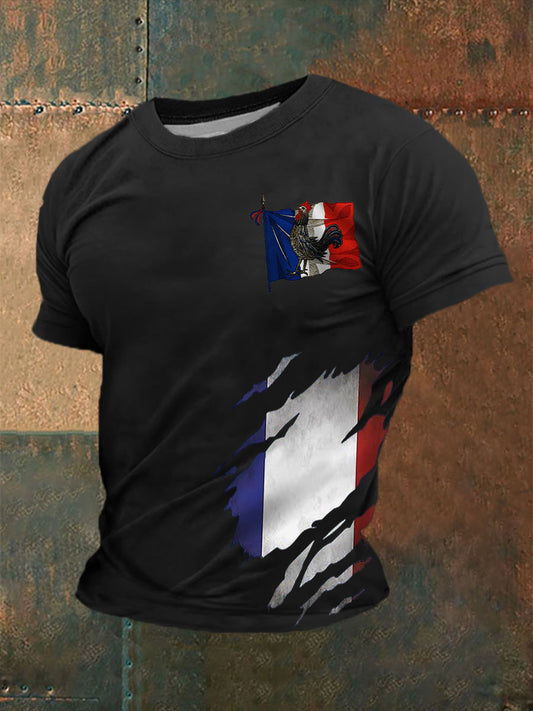 T-shirt imprimé à manches courtes Le Coq gaulois Homme
