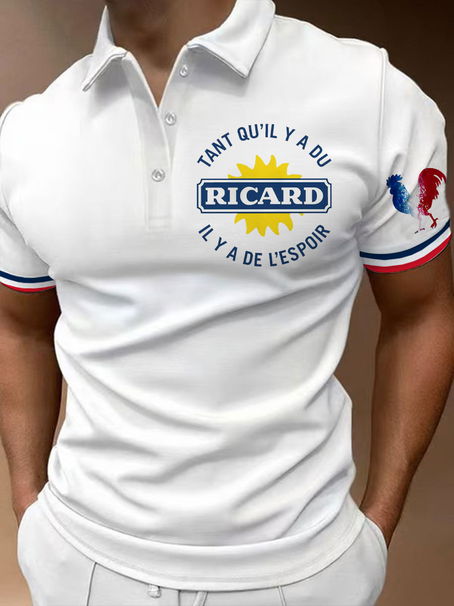 Polo à manches courtes Tant Qu'il Y A Du Ricard Homme